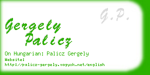 gergely palicz business card